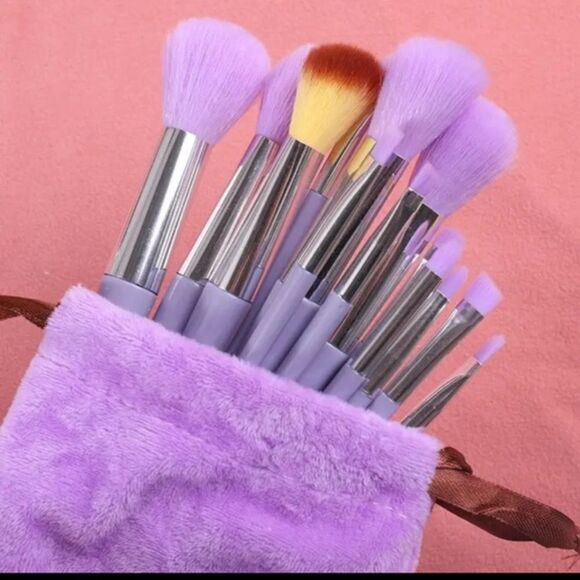 13 Piece Makeup Brush Set Utensils Applicators NWT - Picture 4 of 4